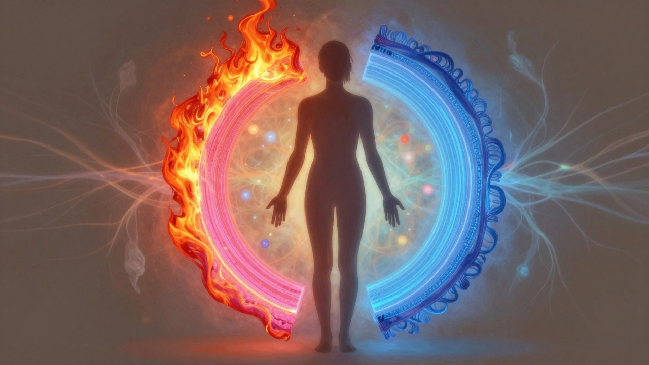 Силуэт человека с четырьмя этапами восстановления, изображенными как круги вокруг тела.