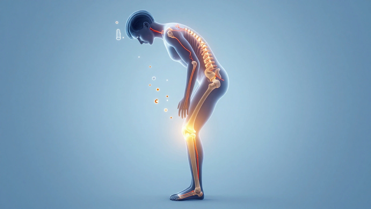 Схематичное изображение тела с кровотоком и питательными веществами, направляющимися к травмированным участкам.