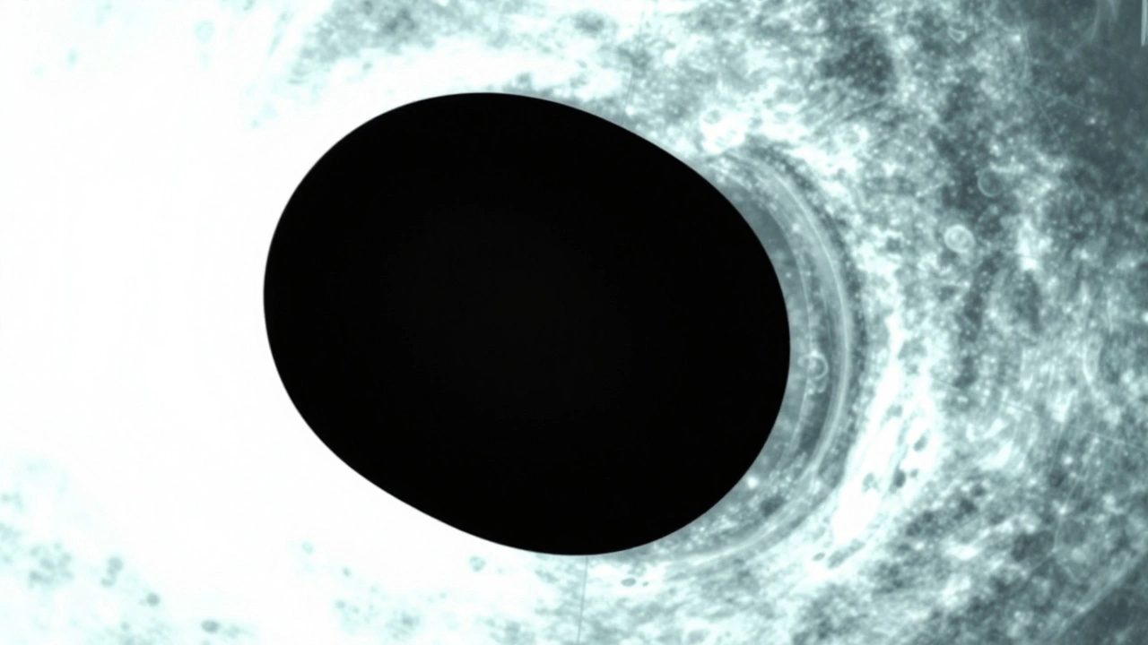 УЗИ-изображение кисты как чёткой чёрной полости с гладкими стенками.