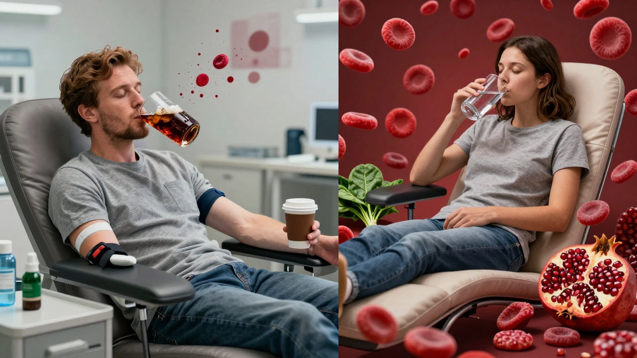 Контраст: неправильное и правильное восстановление после сдачи крови.