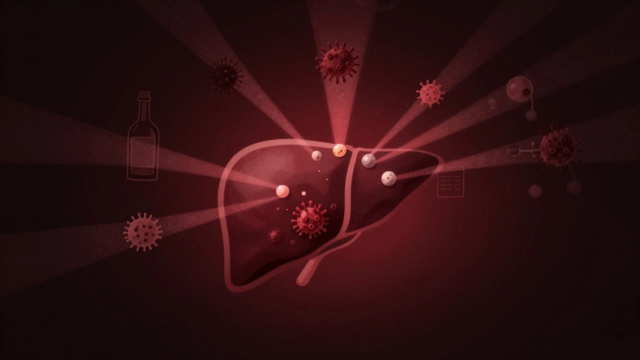 Причины повреждения печени: алкоголь, вирусы, метаболизм