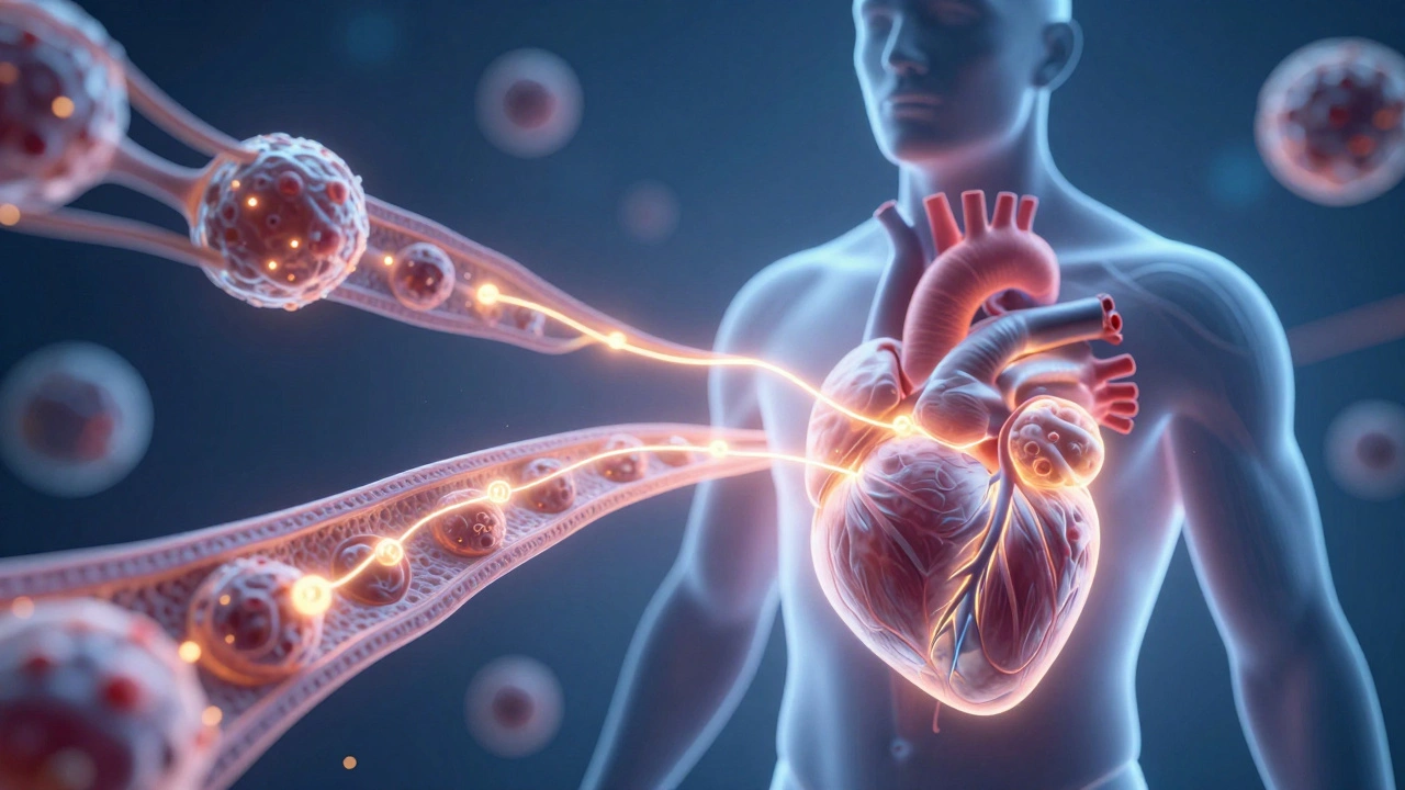 Визуализация работы калия в клетках сердца и мышц