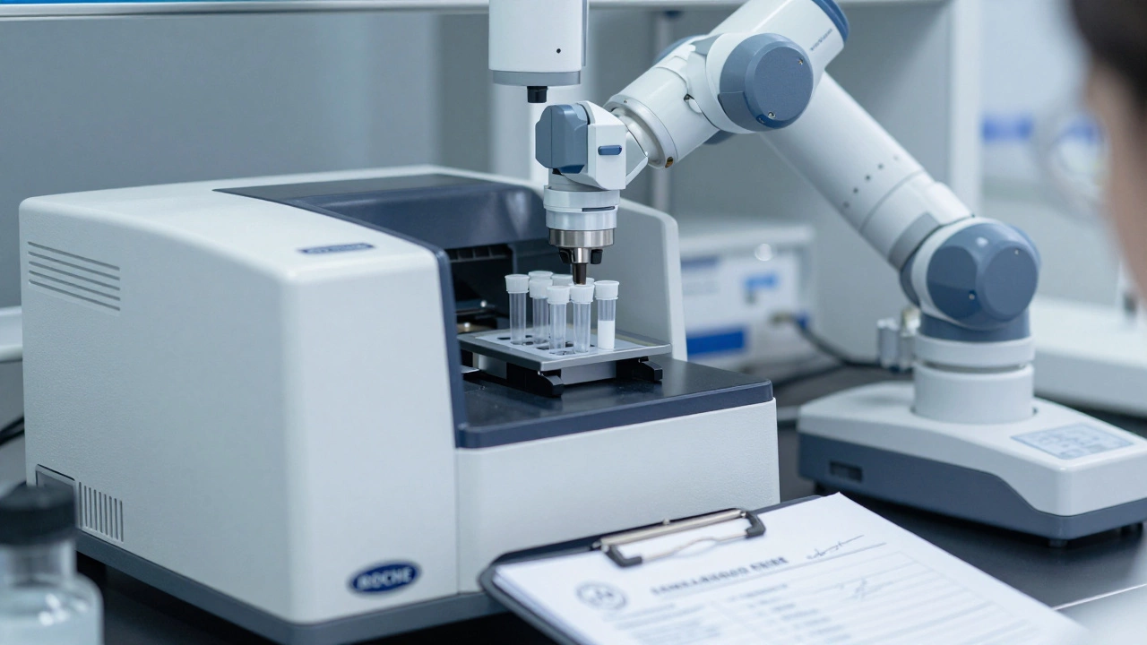 Автоматический анализатор крови в современной аккредитованной лаборатории