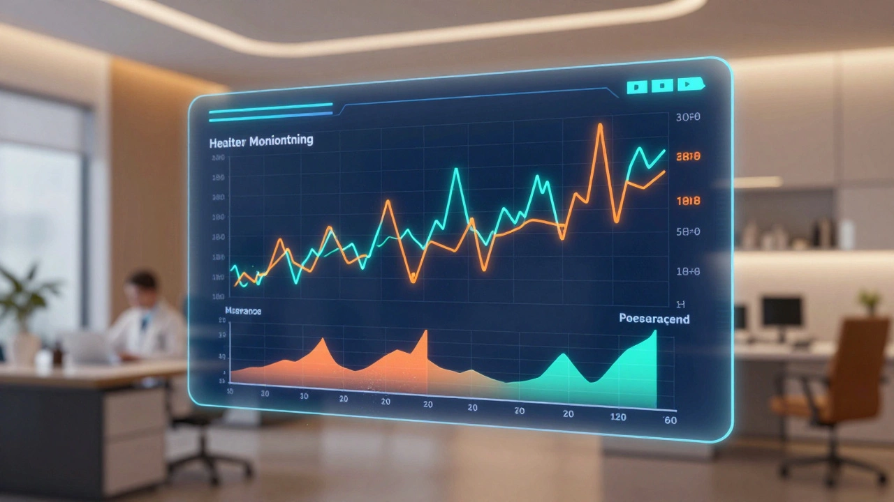 Голографический график динамики показателей здоровья пациента