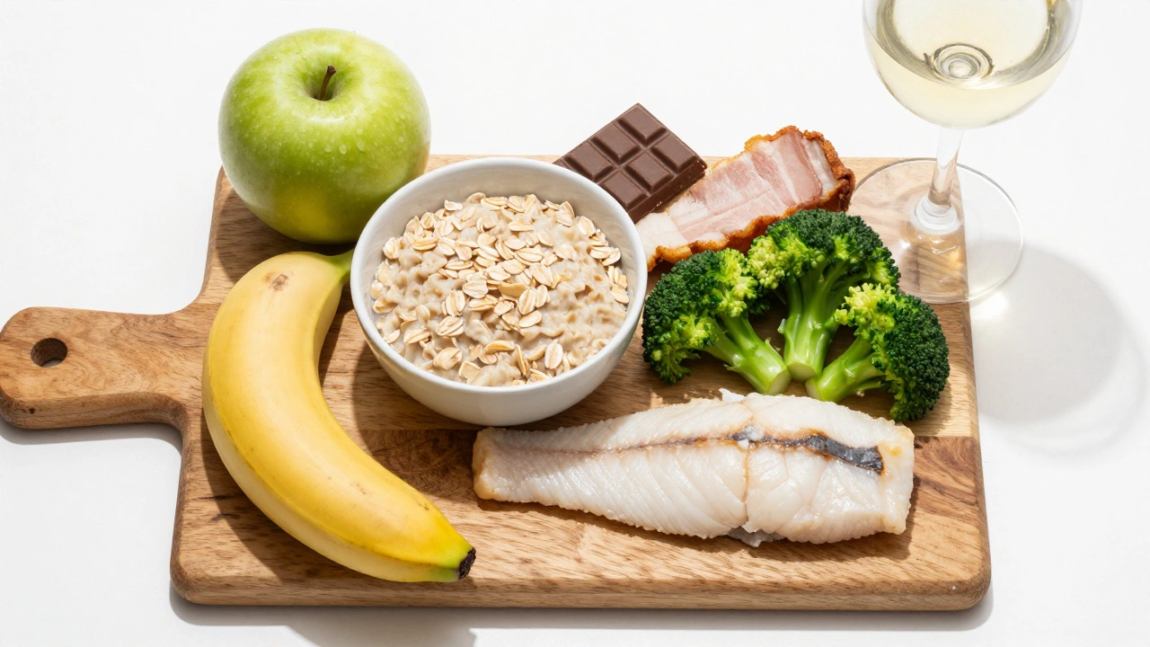 Разрешенные продукты для ужина: фрукты, рыба, каша